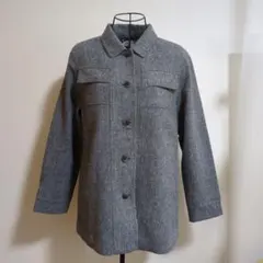 グレー ・テーラードジャケット ウール混合