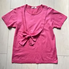 コムデギャルソン 00s リボン Tシャツ ピンクのサムネイル