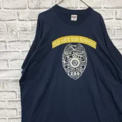 USA製90sヴィンテージTシャツ！シングルステッチネイビー半袖2XL0417