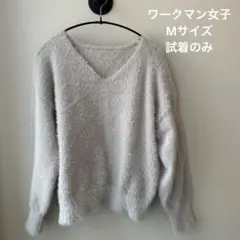 Workman☺︎ カラー シャギーニット Vネック Mサイズのサムネイル