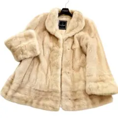 美品/近年デザイン✨パールミンク SAGA FURS クロップド丈 毛皮 コート 