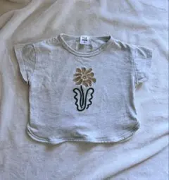 midmile フラワー刺繍Tシャツ 80