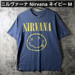 ニルヴァーナ Nirvana Tシャツ スマイル ネイビー Mのサムネイル