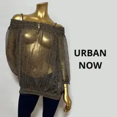 【2894】URBAN NOW 花柄 オフショル シアー トップス Mのサムネイル