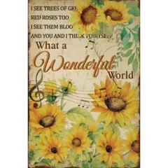 新品 ひまわり What a Wonderful World 英語 メッセージ