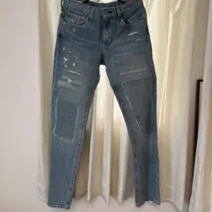 リーバイス 511 ダメージ加工 ライトブルーデニムパンツ