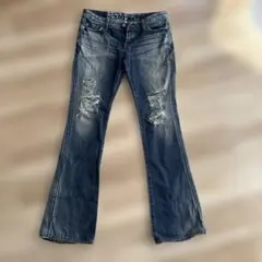 moussy⭐︎ダメージ加工 ブーツカット デニム Y2K 平成ギャルのサムネイル