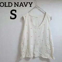OLD NAVY【S】ストロベリープリント ノースリーブ Tシャツ レトロ 春夏