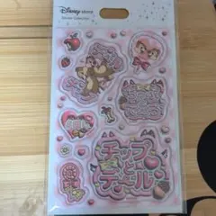 チップとデール　ディズニーストア　ぷっくりシール