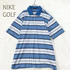 ナイキ　XL 半袖ポロシャツ　Tシャツ　ボーダー柄　大きめ　ゆったり　スポーツ