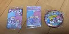 リトルツインスターズ　キキララ　缶バッジ・コレクションカード セットのサムネイル