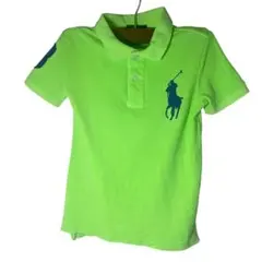 X/ポロ ラルフローレン ビッグポニー ポロシャツ 半袖 黄緑色