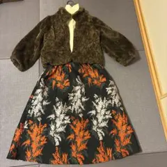 Ray beams バルーン袖、ショートファーコート