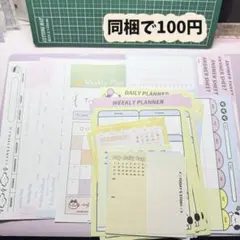 可愛い♡実用系ふせん デイリー・ウィークリープランナー32枚セット　バラメモ