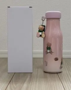 スターバックス　ジェラピケ　ベアチャーム付きステンレスボトル　ピンク