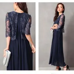 値下げしました！パーティードレス☆ネイビー☆Mサイズ