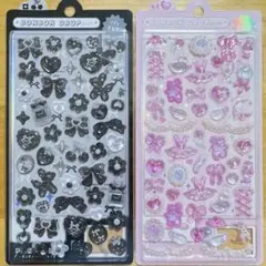 正規品★ボンボンドロップシール ガーリー ブラック オリジナル 2種 がーりー
