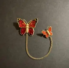 ヴィンテージ　蝶　ブローチ