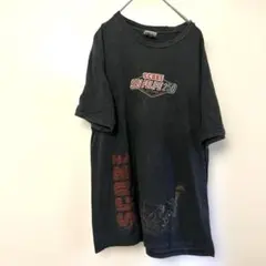 オフィシャル 半袖 レーシングTシャツ バイク M 黒 プリント 観戦
