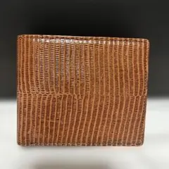新品ポールスチュアートPaul stuart二つ折り財布　レザー　キャメル茶のサムネイル