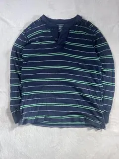 0*_様 希少90s〜OLD UNIQLO ボーダーロンT 短丈 Y2K arc