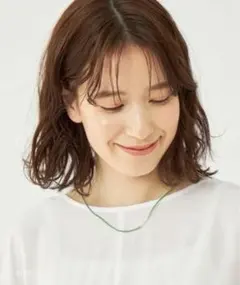 グリーンレーベル　グリーンビーズネックレス