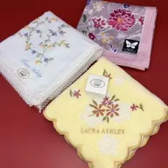 《新品未使用》ローラアシュレイ＆森英恵❤️ハンカチ３枚セット