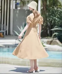 最終値下！And Couture オフショル ワンピース フレア 袖ギャザー