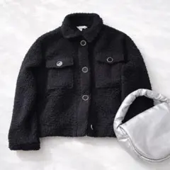 【美品】H&M ブラック ボアジャケット M