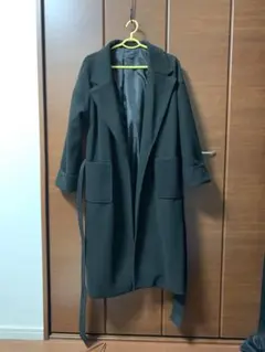 ブラック チェスターコート ロングコート