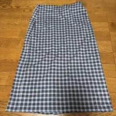 H&M DIVIDED チェック柄 タイトスカート ライトブルー Sのサムネイル