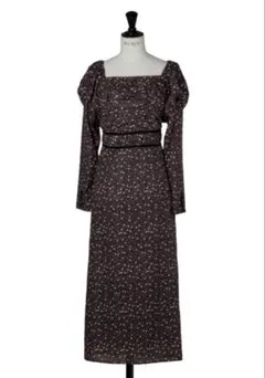 Capucine Bloom Sleeve Chiffon Dress