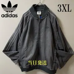 新品3XL】アディダス ルーズ デニム ブラック ウォッシュ ジャケットSST