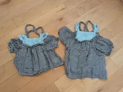 petit main パフブラウス&キャミソールセット 100 130 姉妹