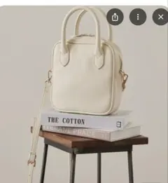 SALON adam et rope 2wayスクエアハンドバッグ　アイボリー