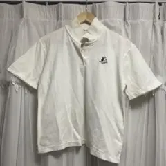 alain & cazalis ホワイト ポロシャツ Lサイズ