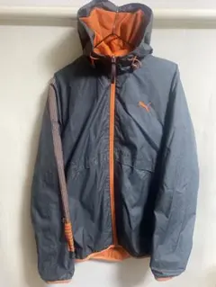 PUMA ナイロンジャケット グレー・オレンジ