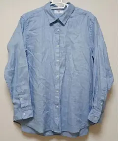 UNIQLOプレミアムリネンシャツ　XL ブルー　レディース