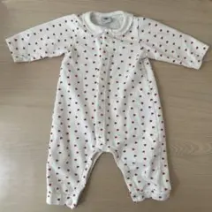 プチバトー　ハート柄ロンパース 12m/74cm