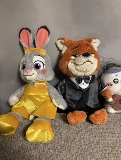 ゆ*ず様 ズートピア2 FukuFuku V-BIGぬいぐるみ ニック ジュディ