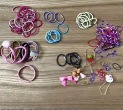 セット　カラフルヘアゴム キッズ ベビー 女の子 ヘアアクセ 新品中心に