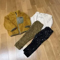 キッズ服 4点セット ボアジャケット トレーナー パンツ ブリーズ 100㎝