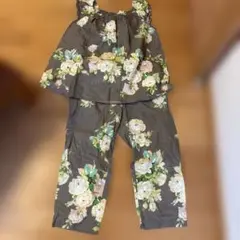 IKUKOフラワープリント パジャマ上下セット