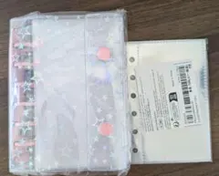 星柄　クリアバインダー　シール帳　A7サイズ