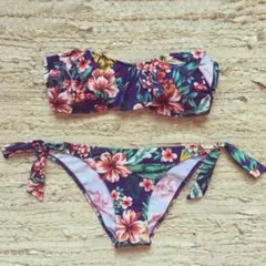 フラワープリント セパレート水着 バンドゥ