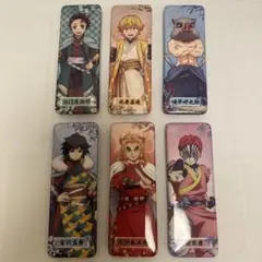 鬼滅の刃　中国限定　国風服飾　スクエア缶バッジ　6点セット