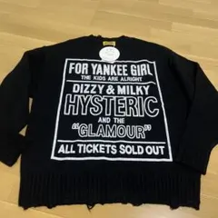 HYSTERIC GLAMOUR 新品 ステッカー柄 ダメージ加工 ニットのサムネイル