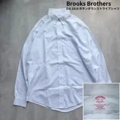 【Brooks Brothers】ボタンダウンストライプシャツ ライトブルー