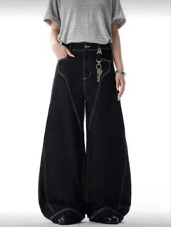 【最終価格】バルーンドレープデニム ブラック S