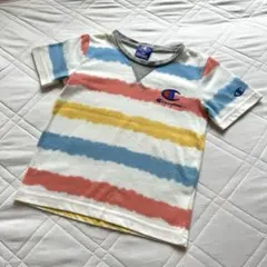 Champion チャンピオン 半袖Tシャツ 110 ボーダー しまむら　白のサムネイル
